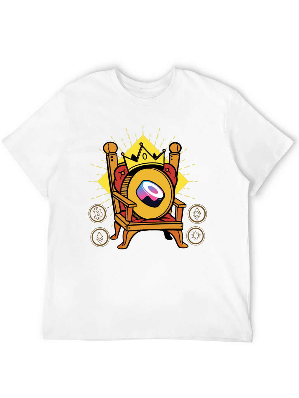 Crypto King T-Shirt - Sushi Throne Design