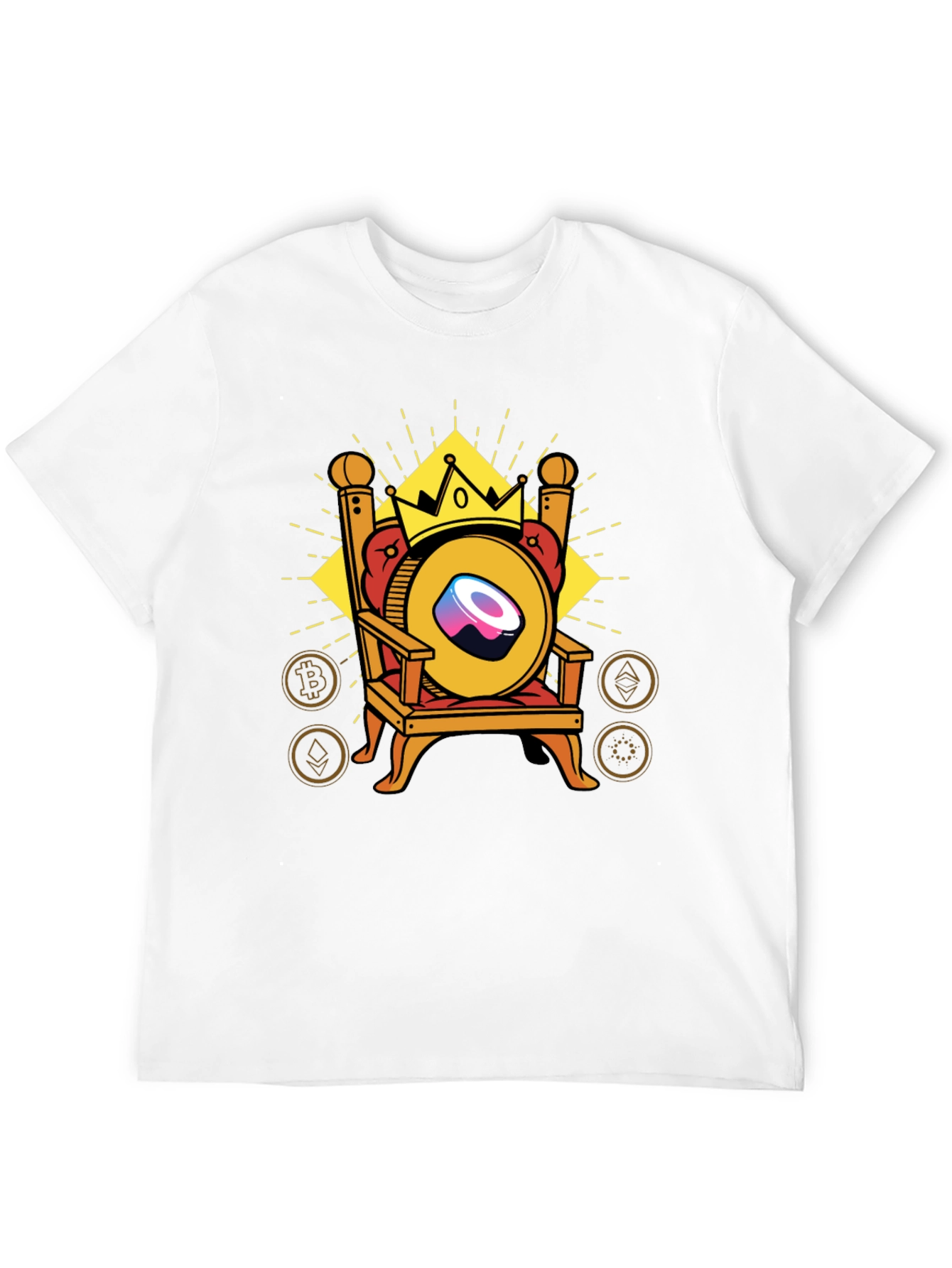 Crypto King T-Shirt - Sushi Throne Design