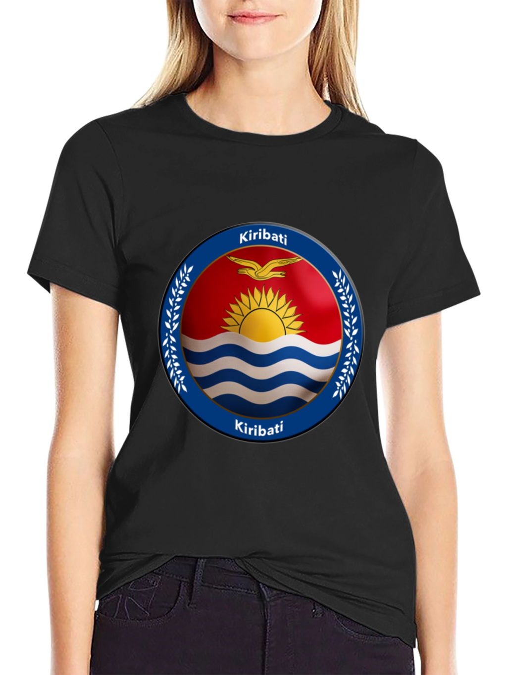 Kiribati Flag T-Shirt - Black