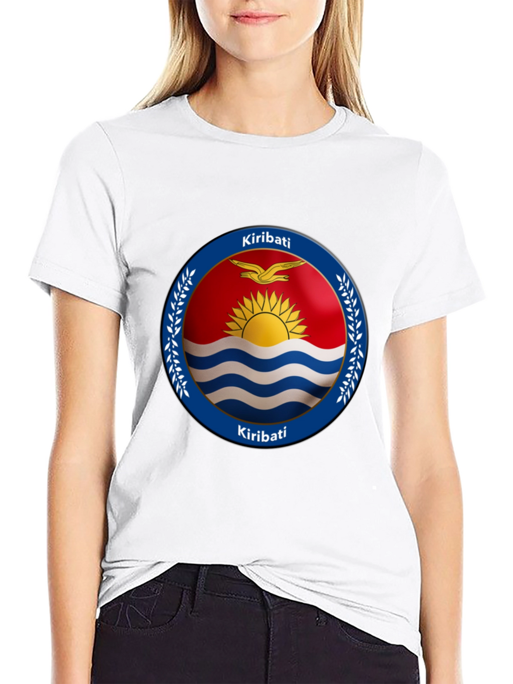 Kiribati Flag T-Shirt - Black