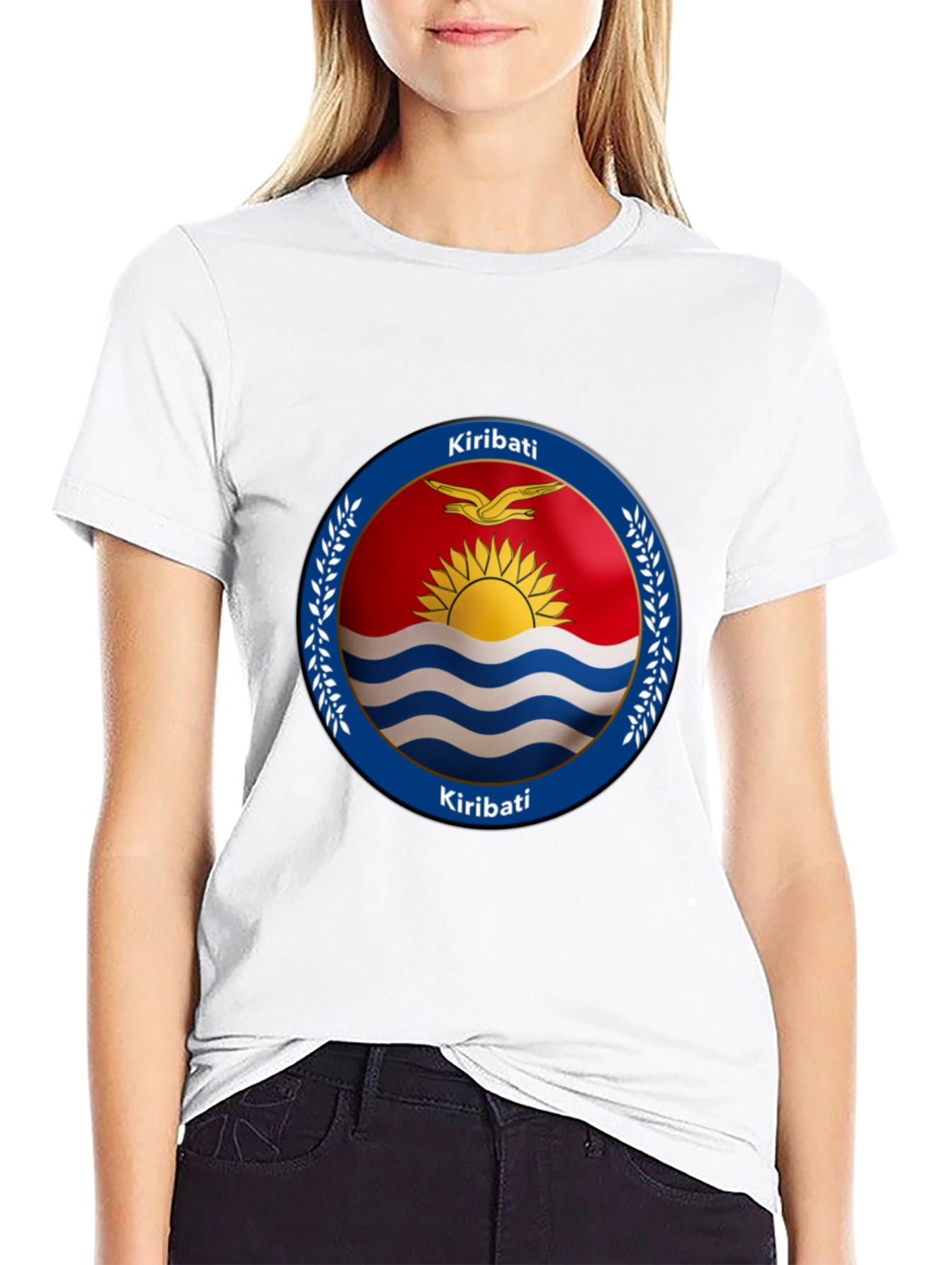 Kiribati Flag T-Shirt - Black