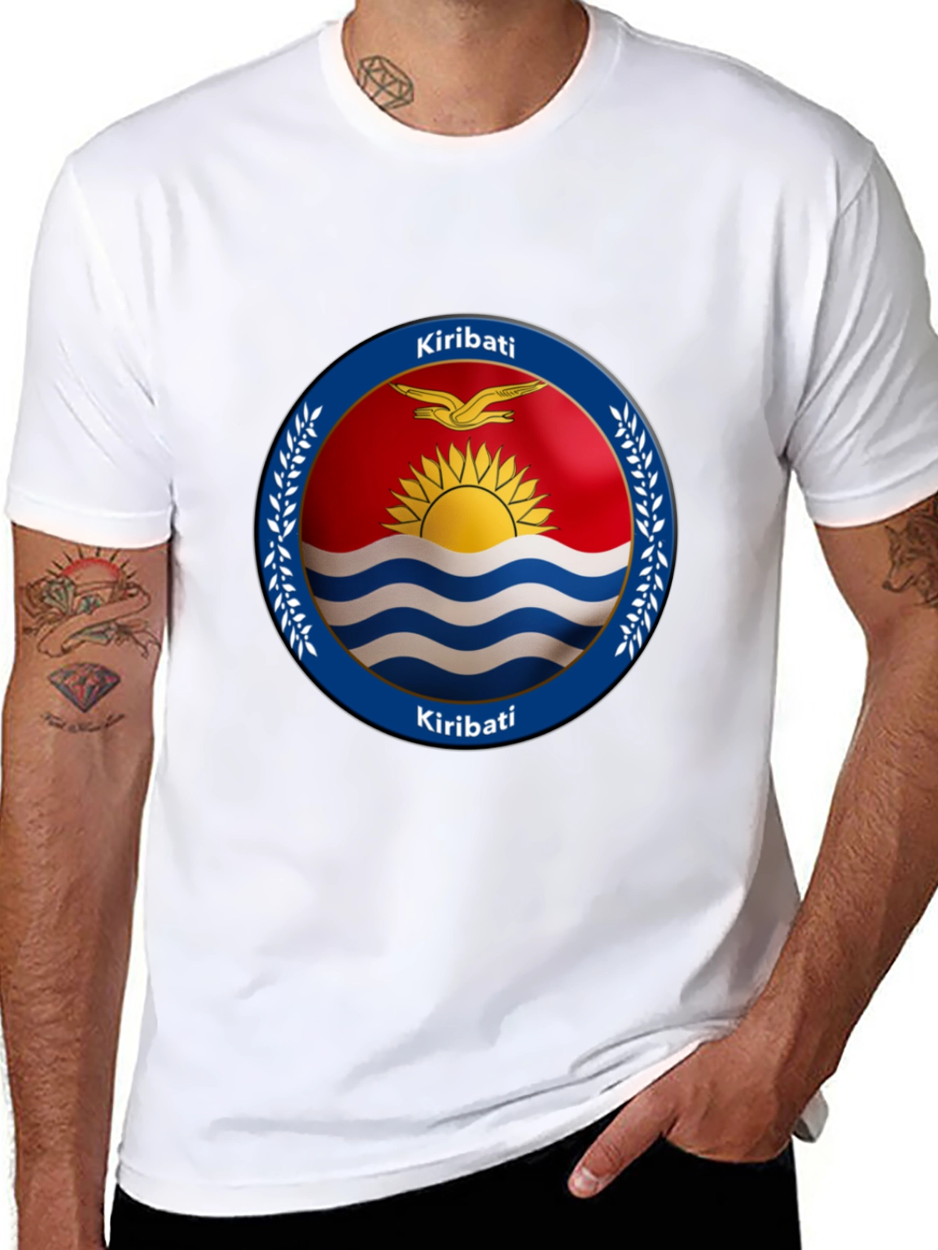 Kiribati Flag T-Shirt - Black