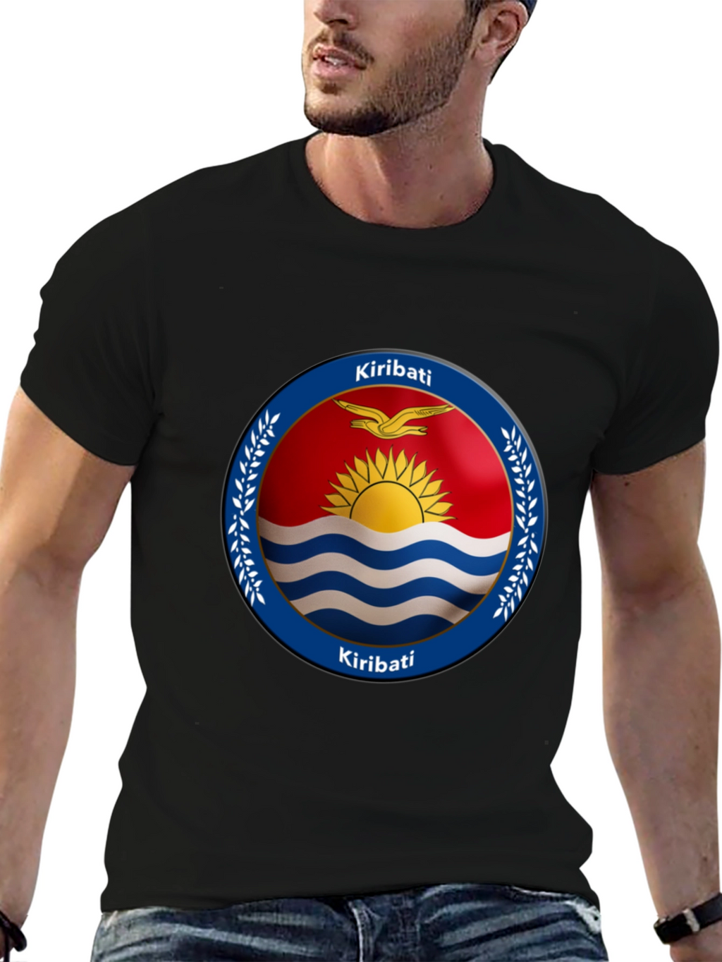 Kiribati Flag T-Shirt - Black