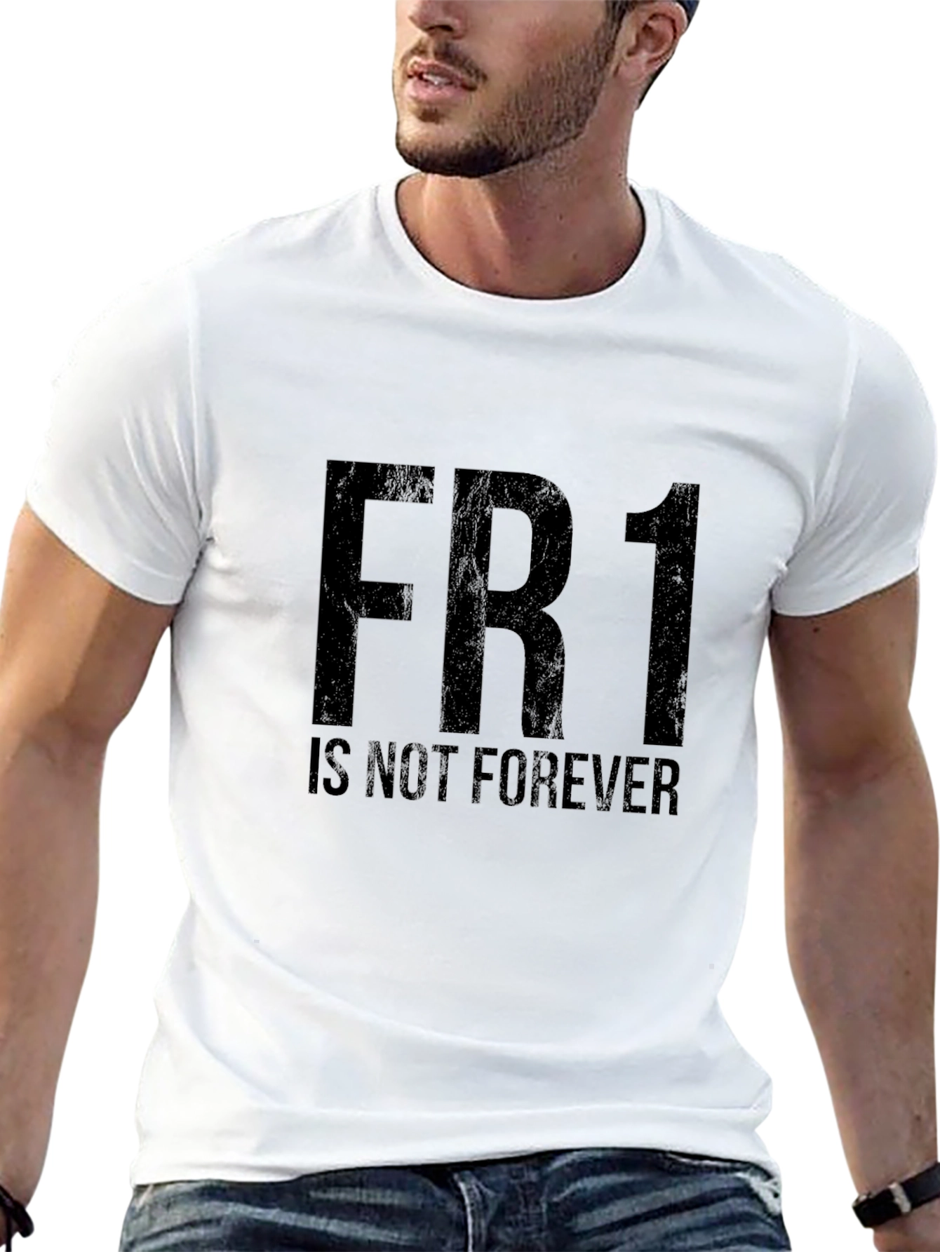 FR1 is Not Forever Black Graphic Tee Shirt