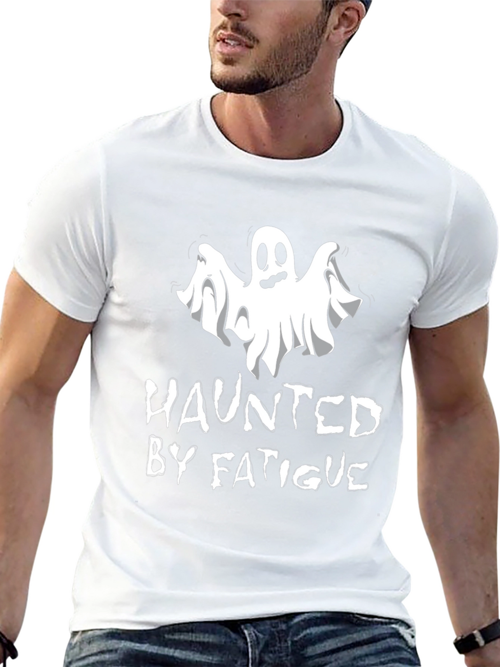 Haunted By Fatigue T-Shirt - Funny Ghost Tee