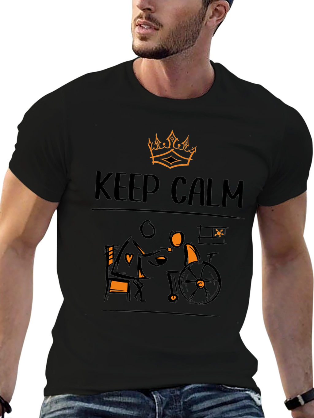 Keep Calm Wheelchair Support T-Shirt