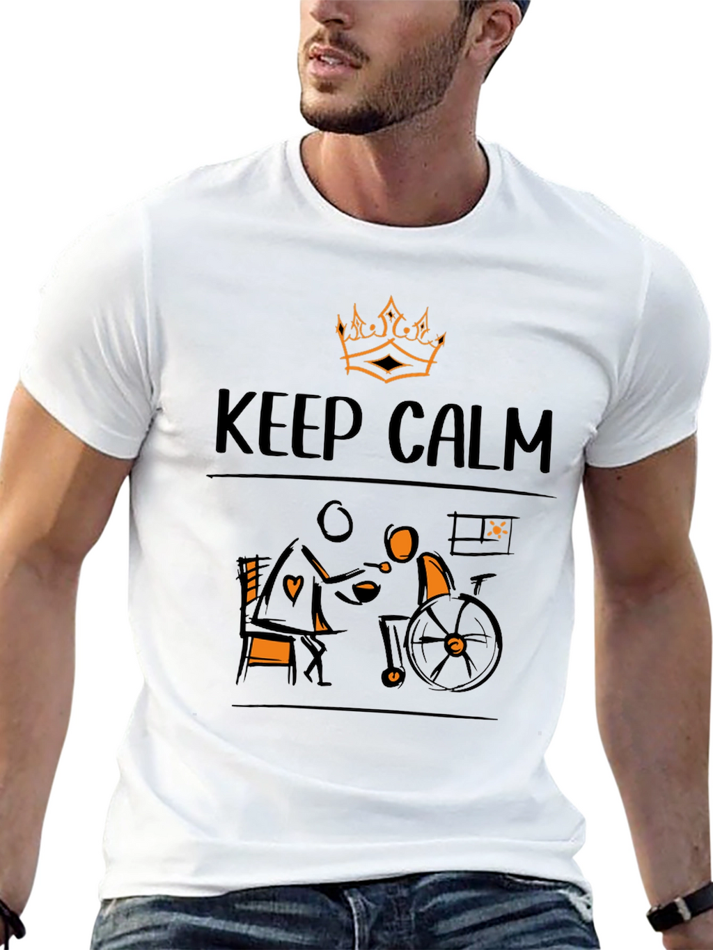 Keep Calm Wheelchair Support T-Shirt