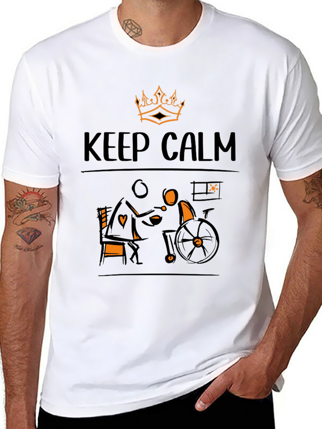 Keep Calm Wheelchair Support T-Shirt