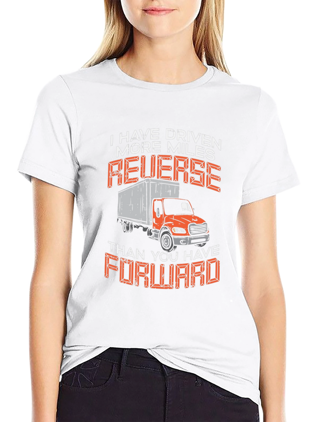Truck Driver Humor T-Shirt Reverse Miles