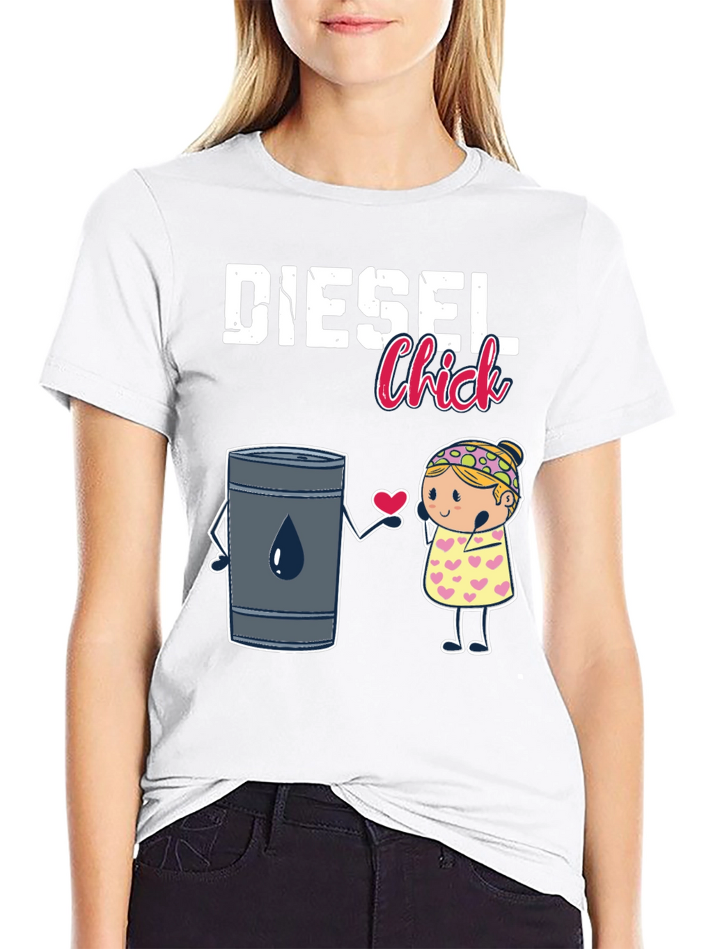 Diesel Chick Graphic T-Shirt - Black