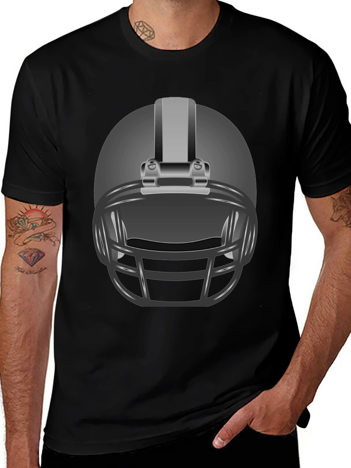 Football Helmet Graphic Tee