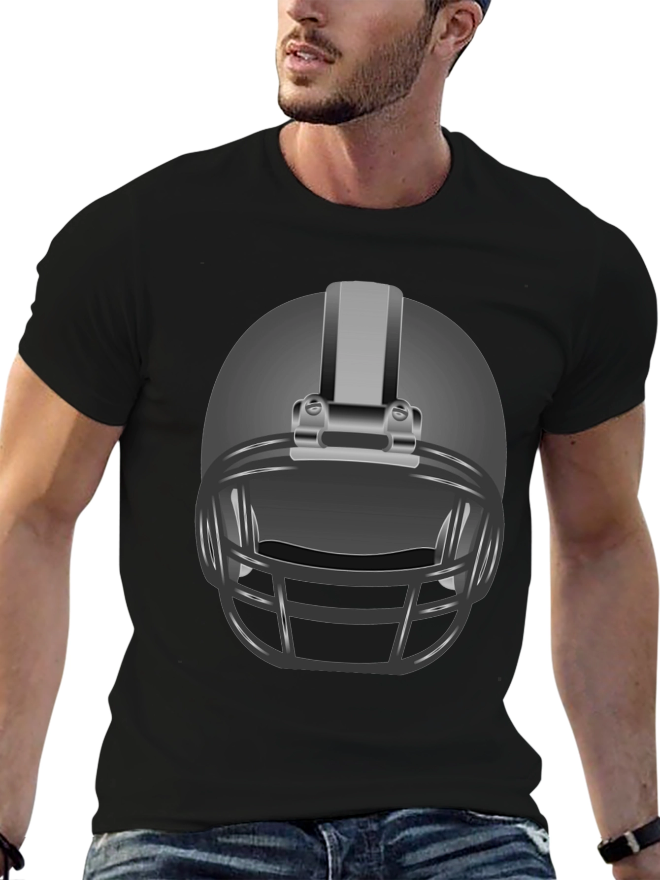 Football Helmet Graphic Tee