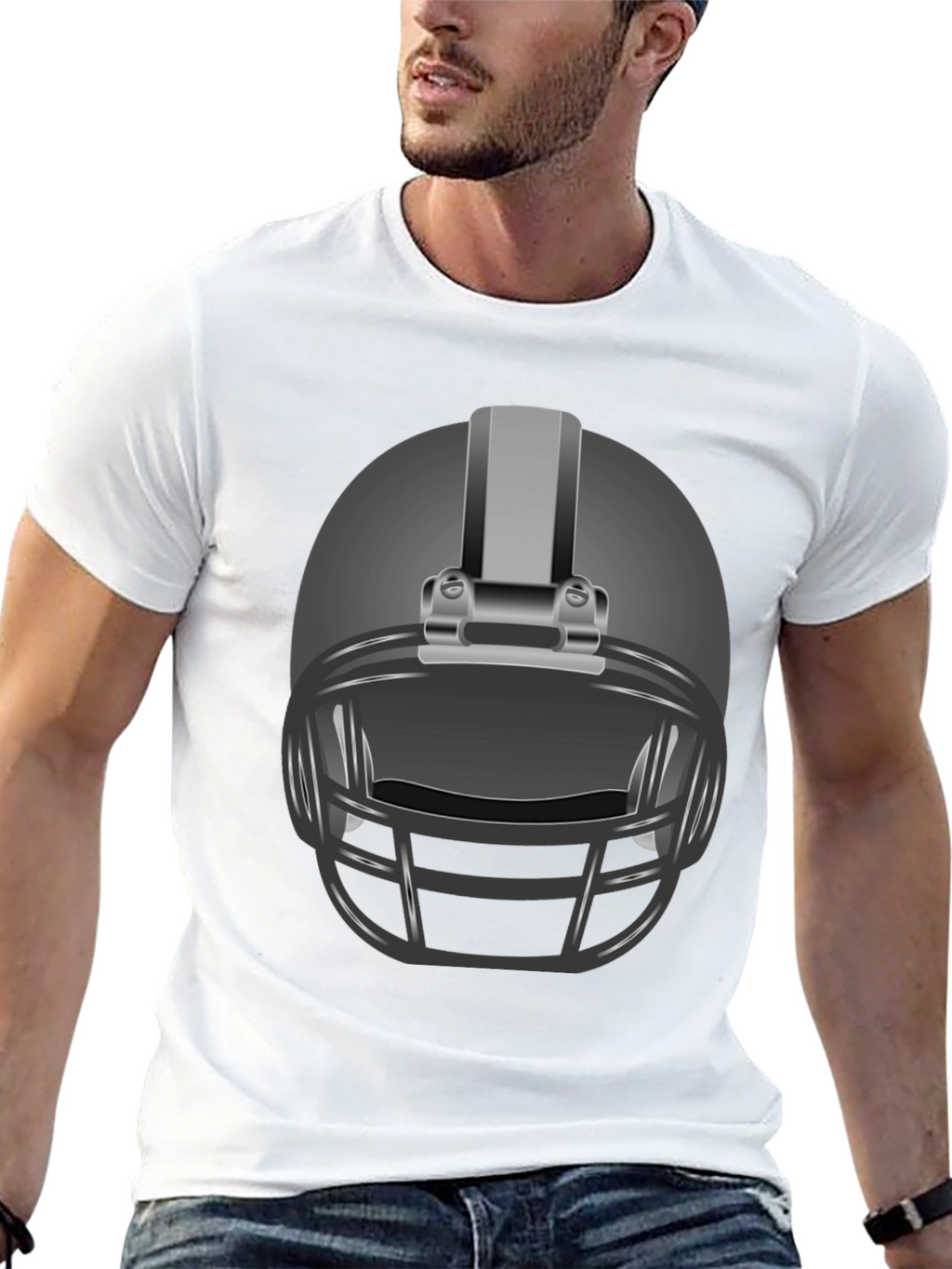 Football Helmet Graphic Tee