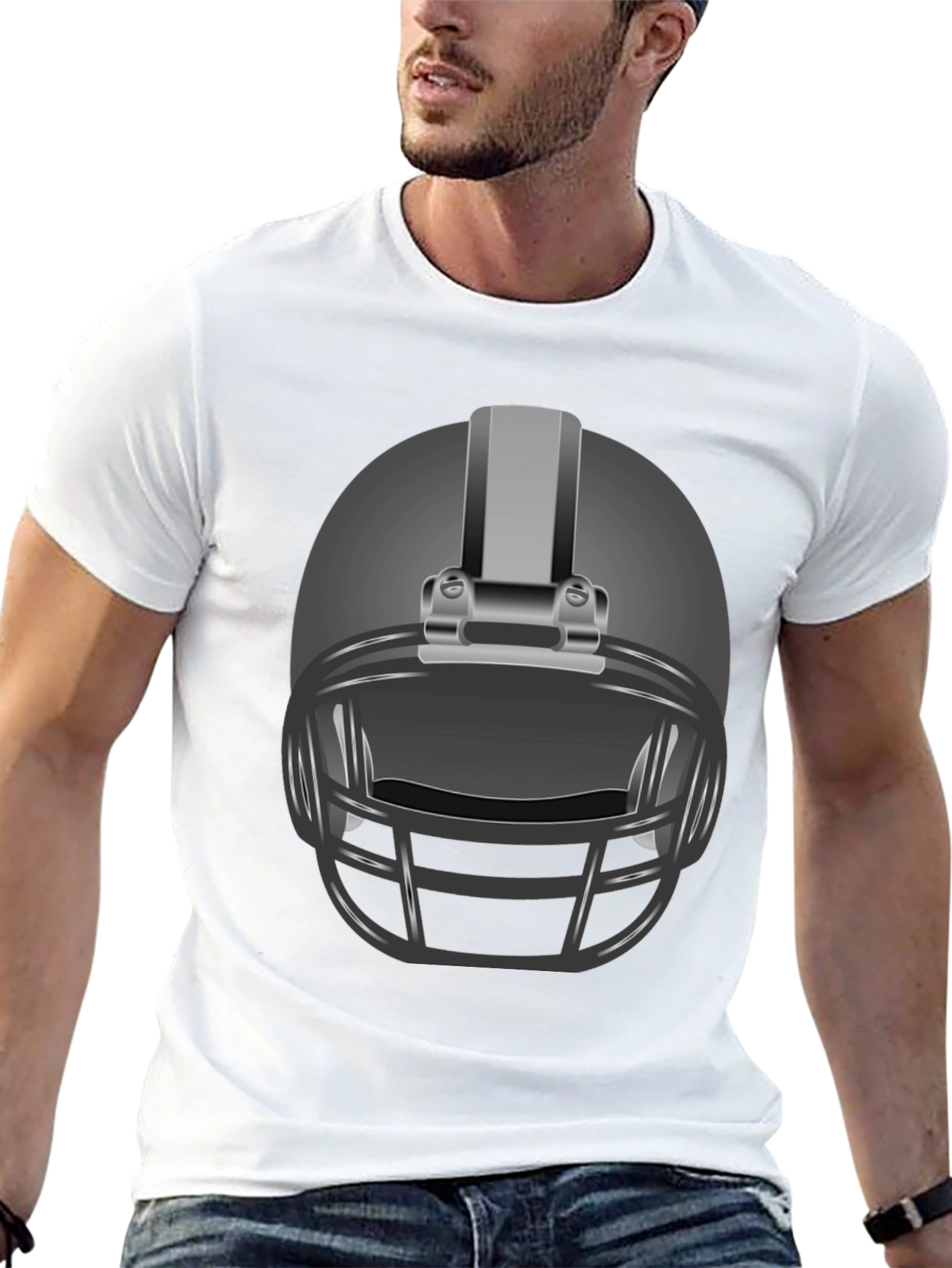Football Helmet Graphic Tee