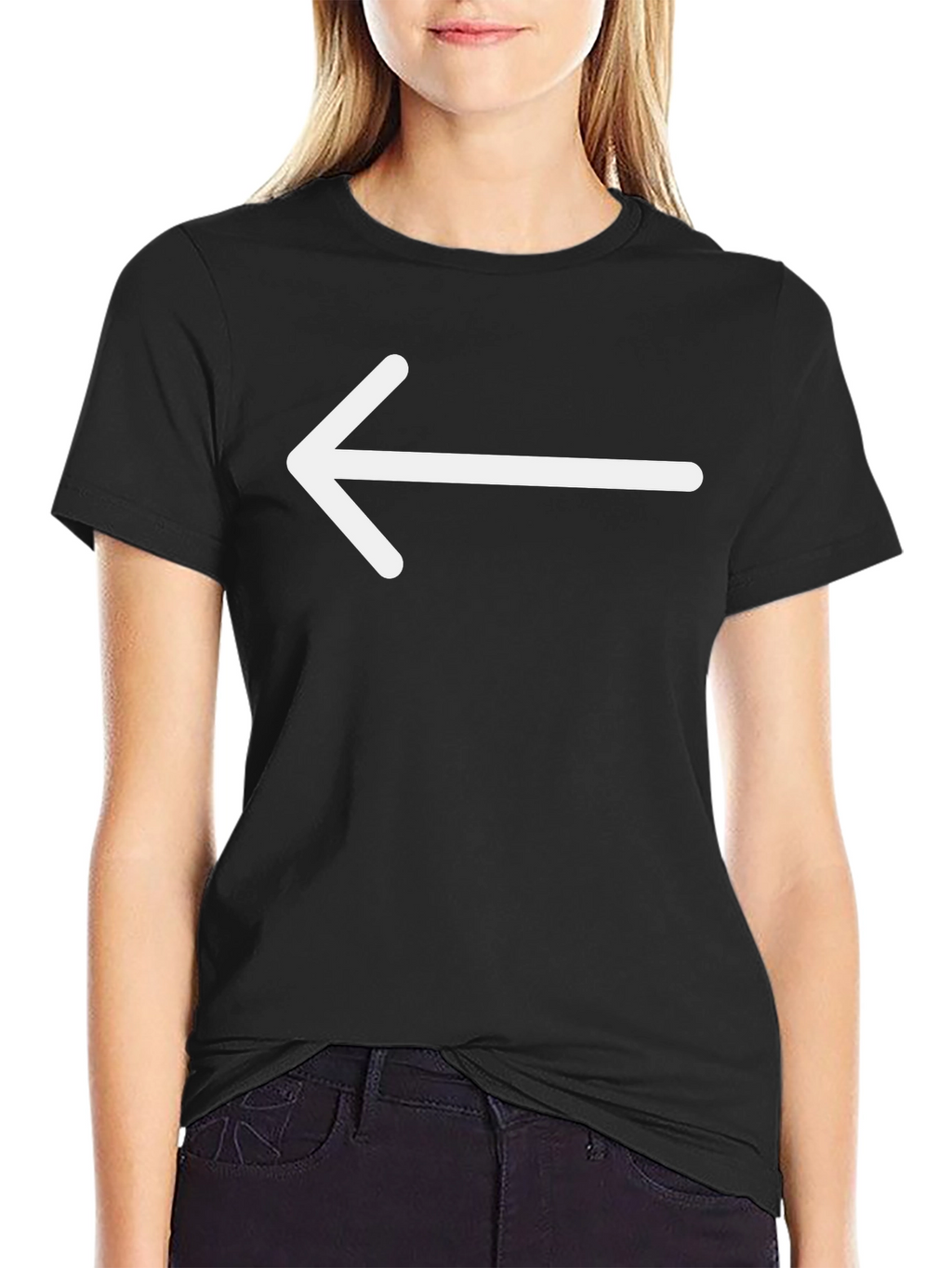 Left Arrow Graphic Tee - Casual Style