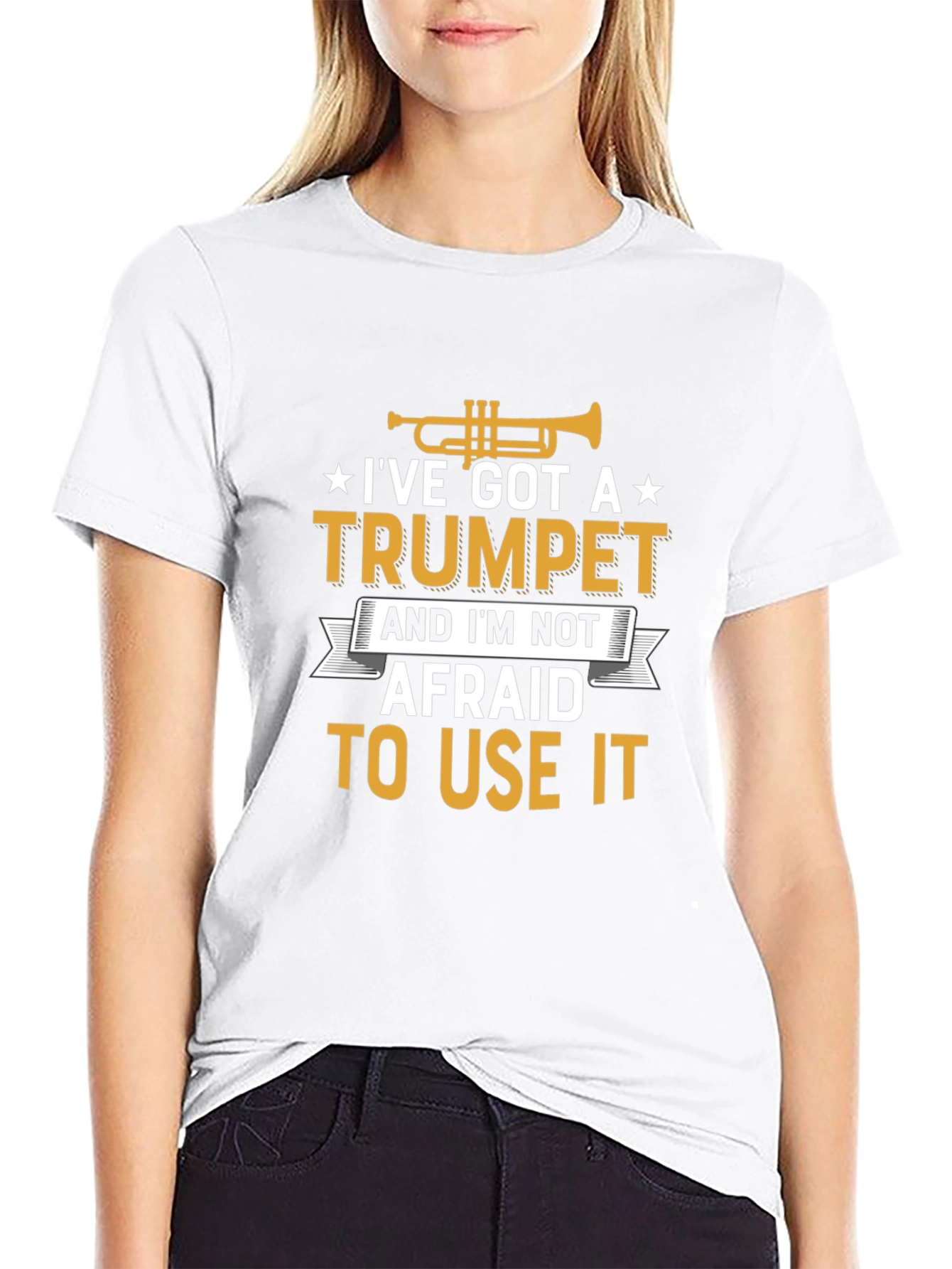 Ive Got A Trumpet Black Graphic T-Shirt