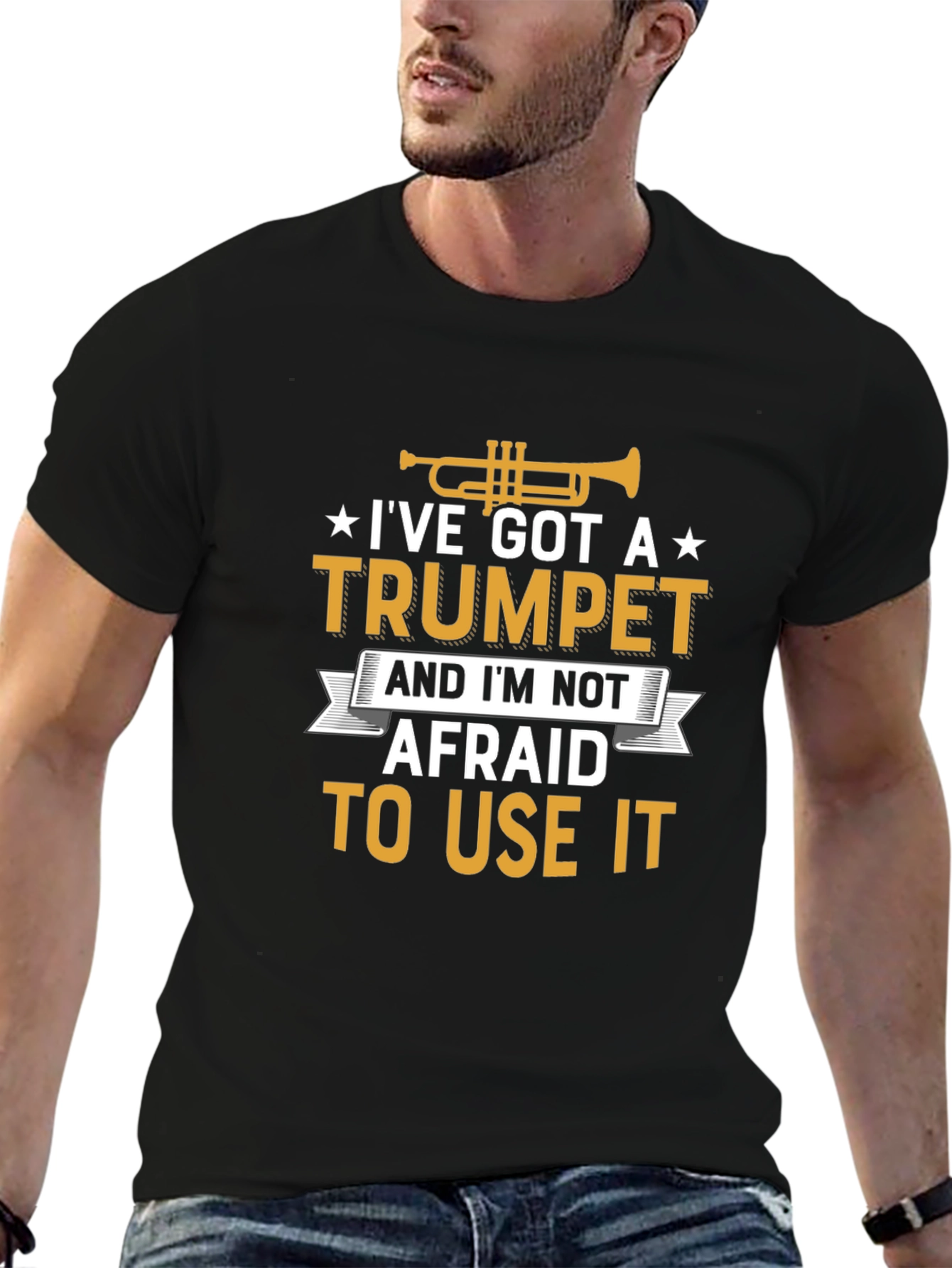 Ive Got A Trumpet Black Graphic T-Shirt