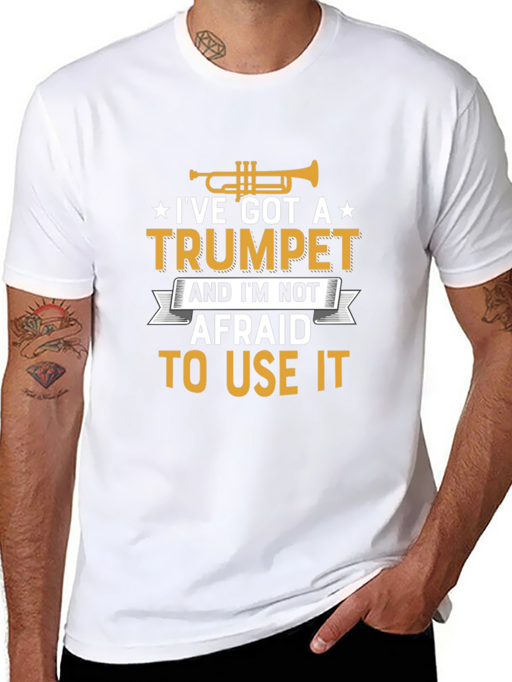 Ive Got A Trumpet Black Graphic T-Shirt