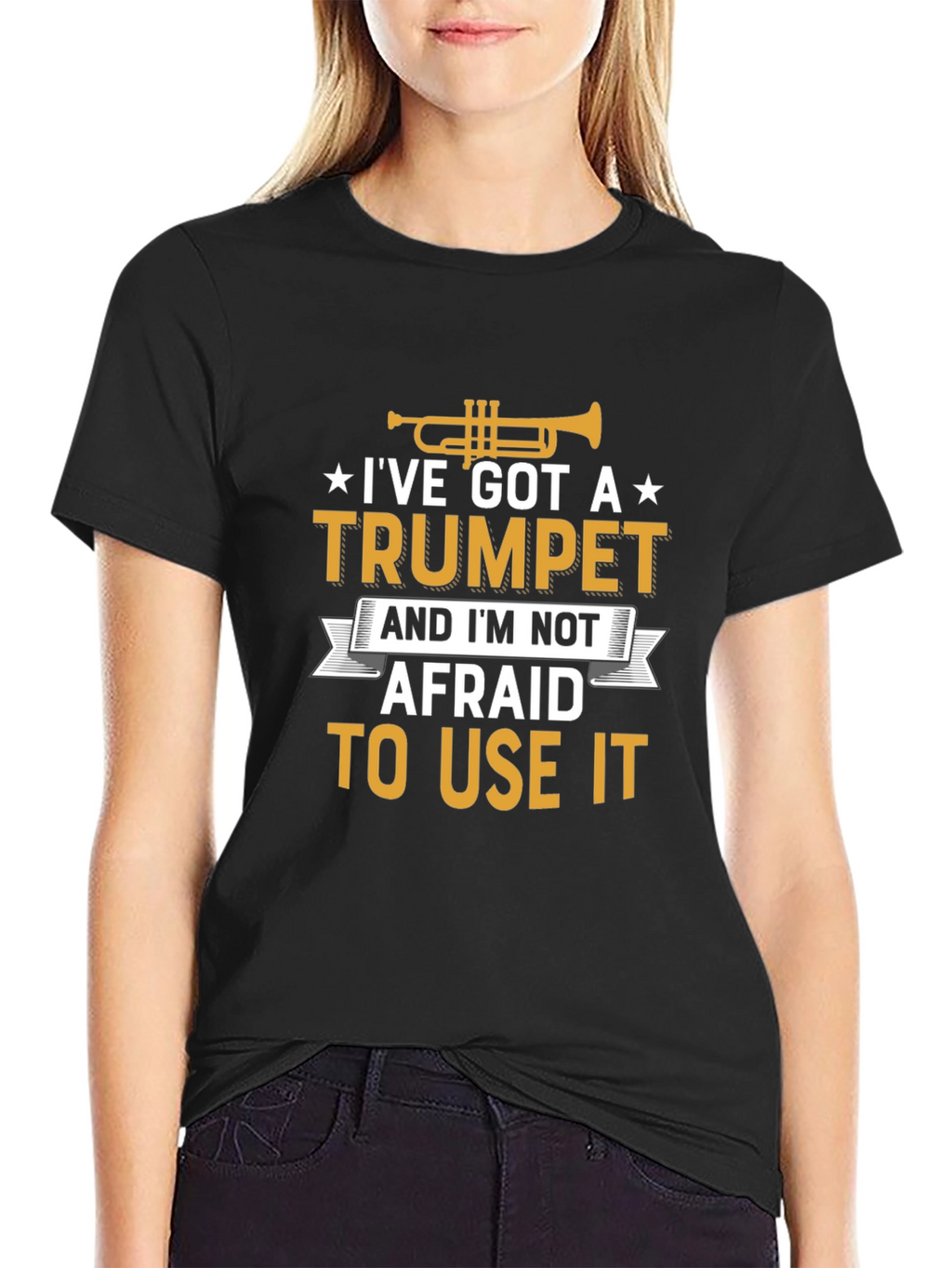 Ive Got A Trumpet Black Graphic T-Shirt