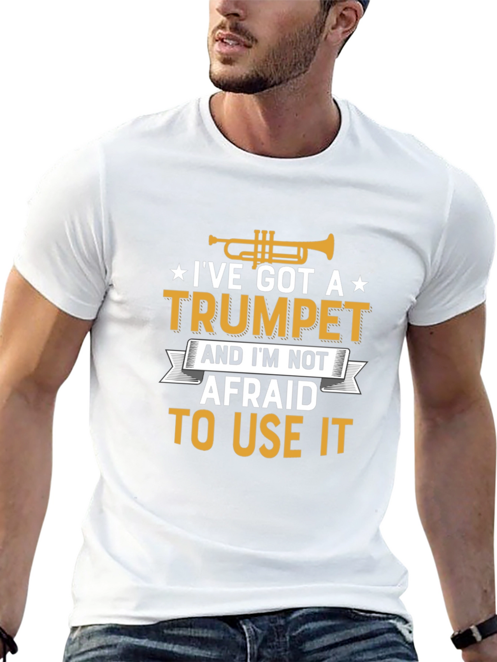 Ive Got A Trumpet Black Graphic T-Shirt