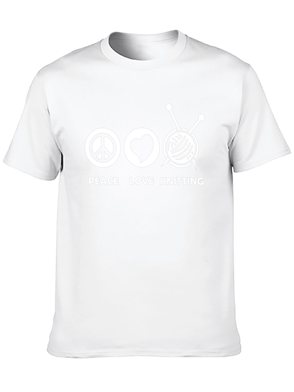 Peace Love Knitting T-Shirt - Knitters Tee