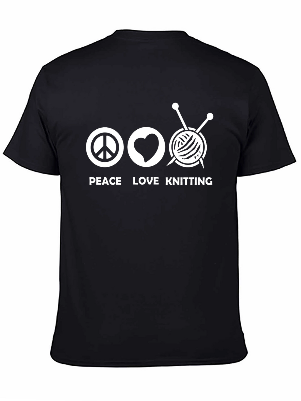 Peace Love Knitting T-Shirt - Knitters Tee