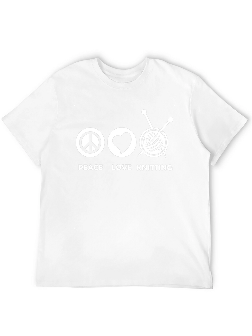 Peace Love Knitting T-Shirt - Knitters Tee