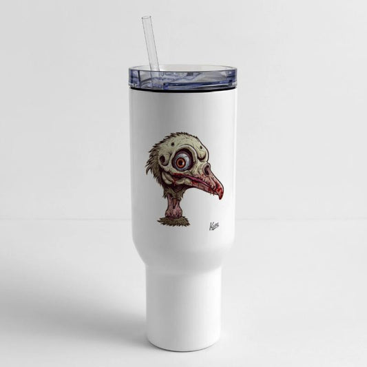 Zombie Ostrich Head Creepy Undead Bird Art