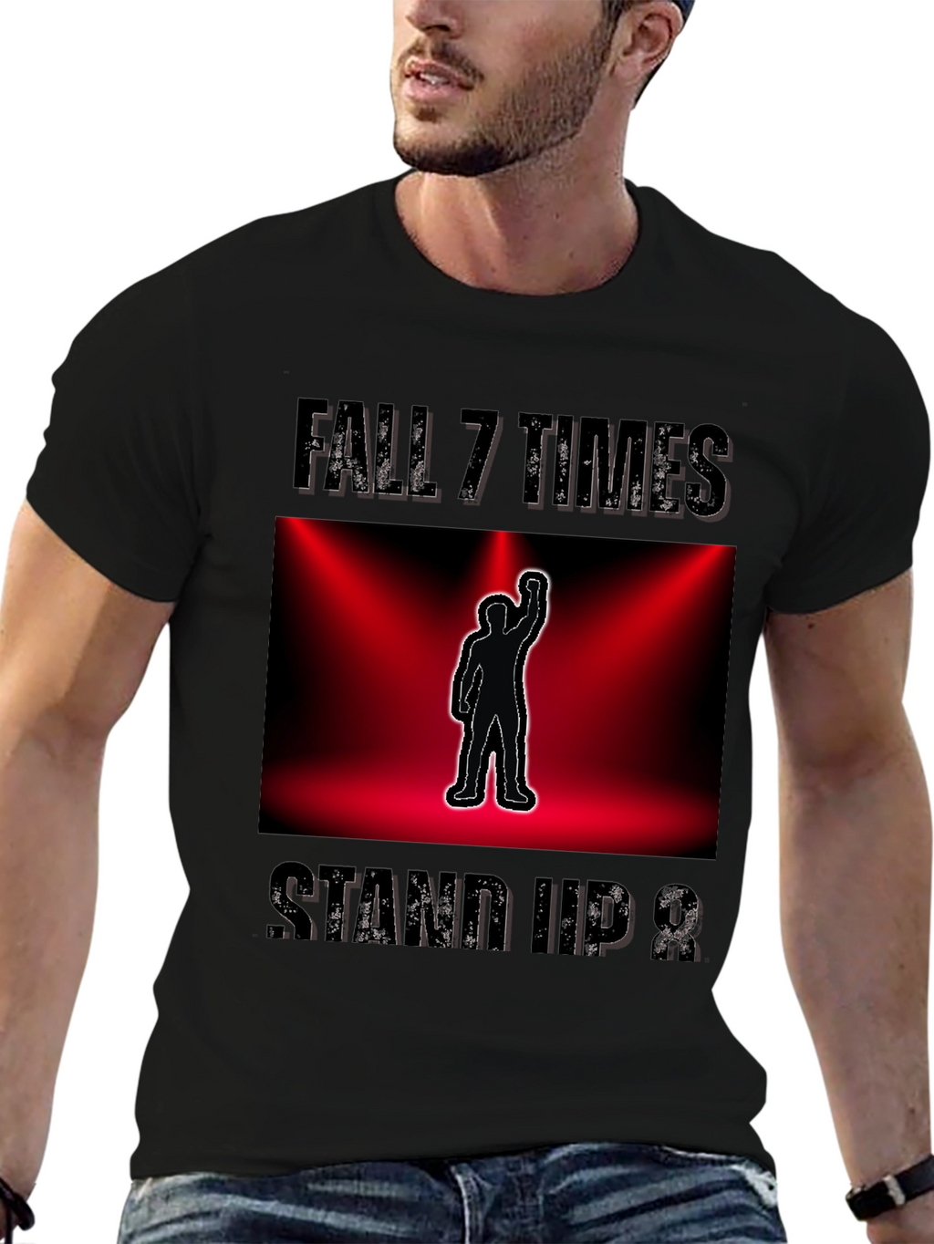 Fall 7 Times Stand Up 8 Motivational T-Shirt