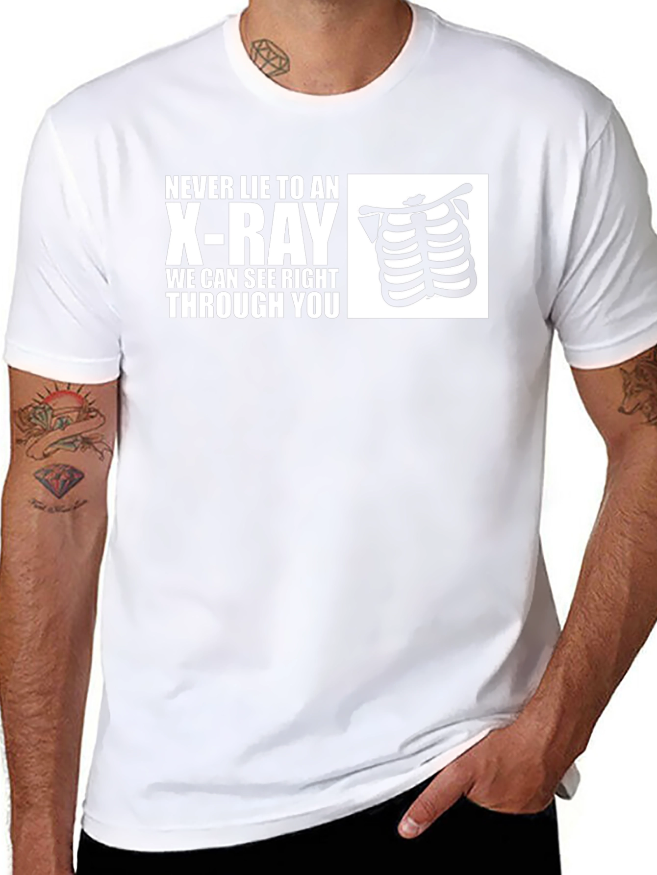 Funny X-Ray See Through You Graphic T-Shirt