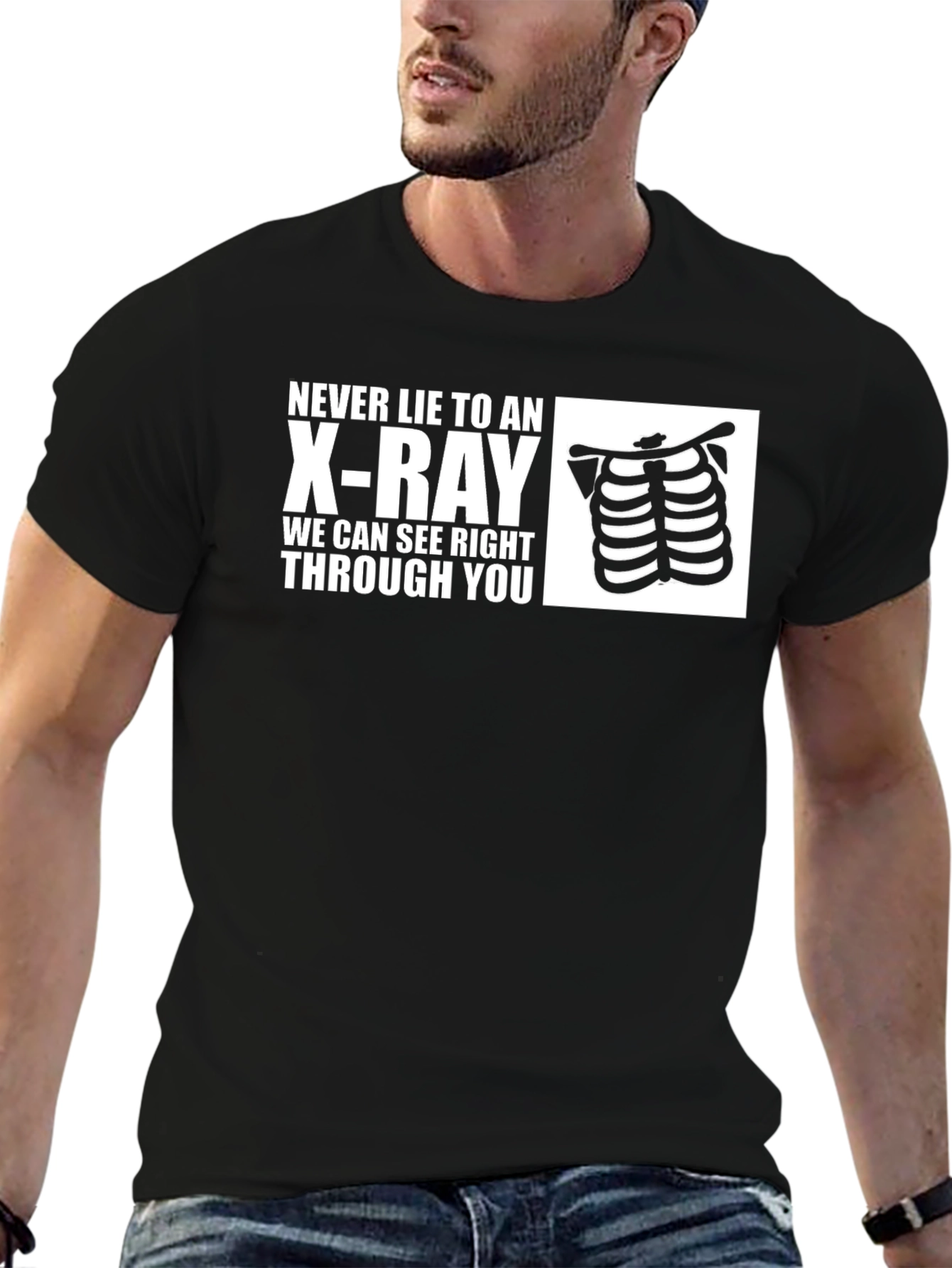 Funny X-Ray See Through You Graphic T-Shirt