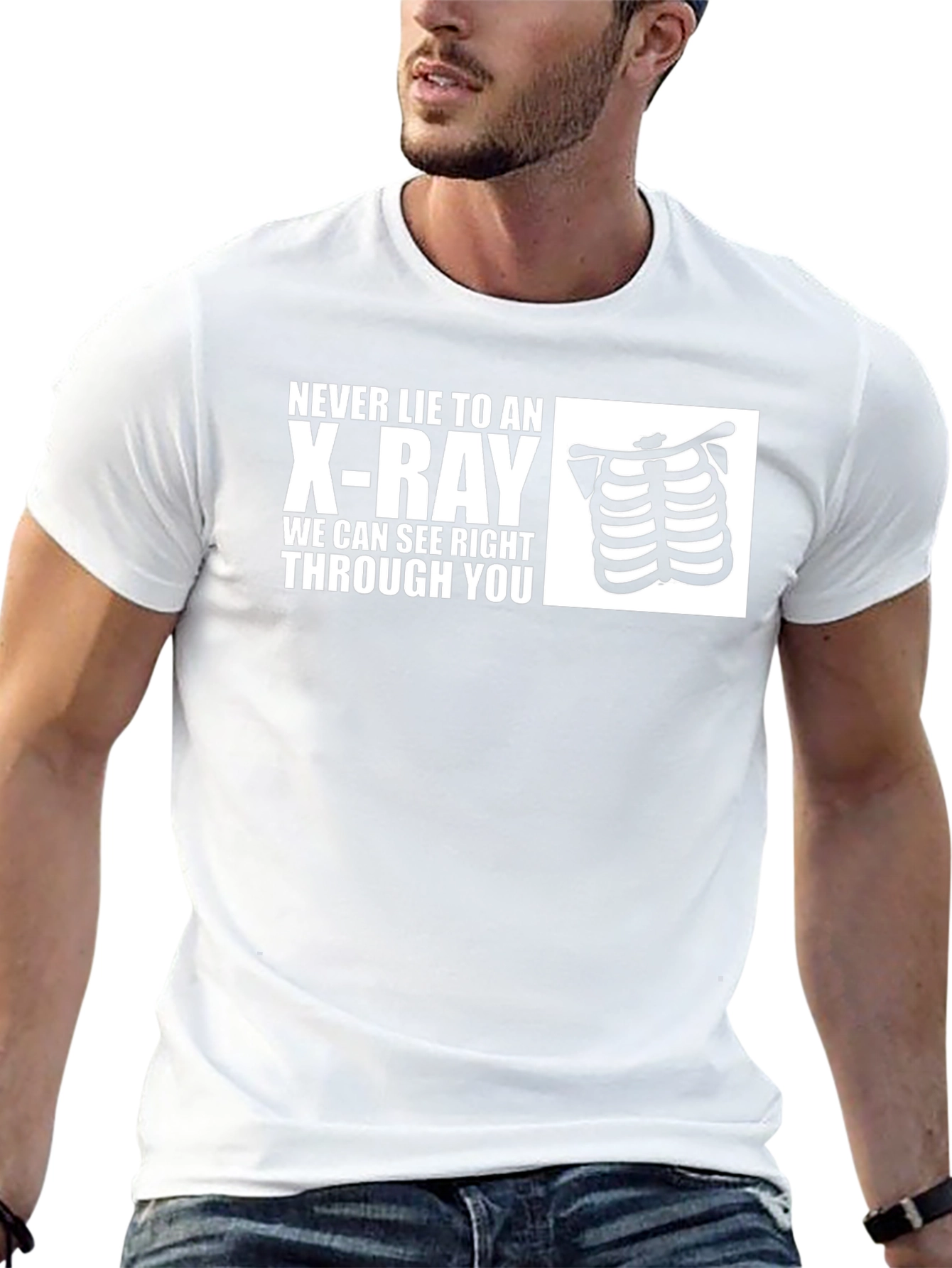 Funny X-Ray See Through You Graphic T-Shirt