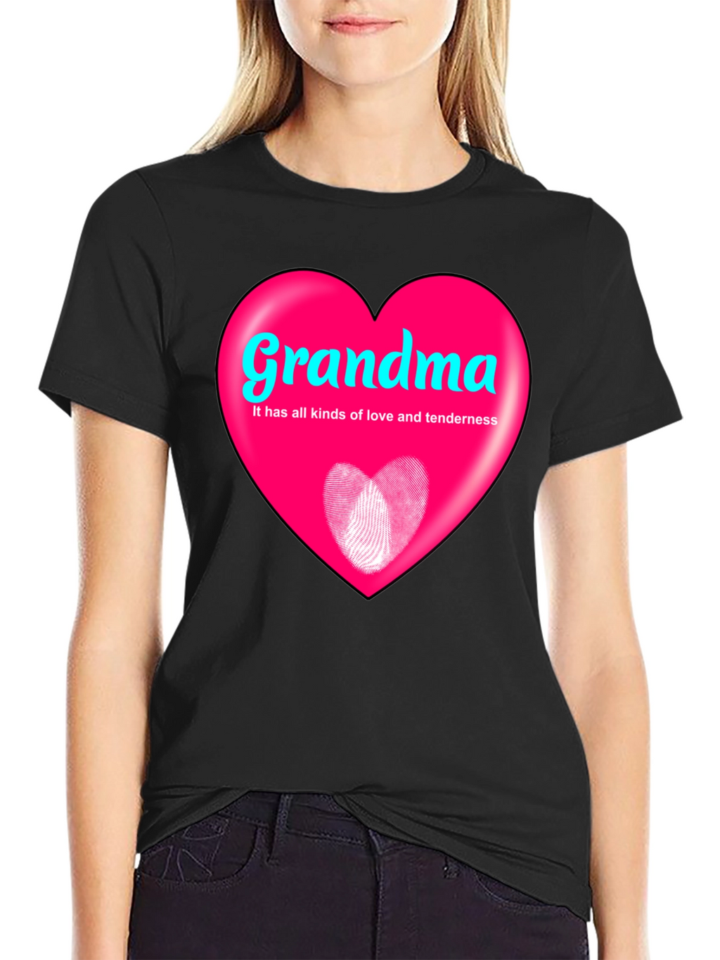Grandma Heart Graphic T-Shirt - Love and Tenderness