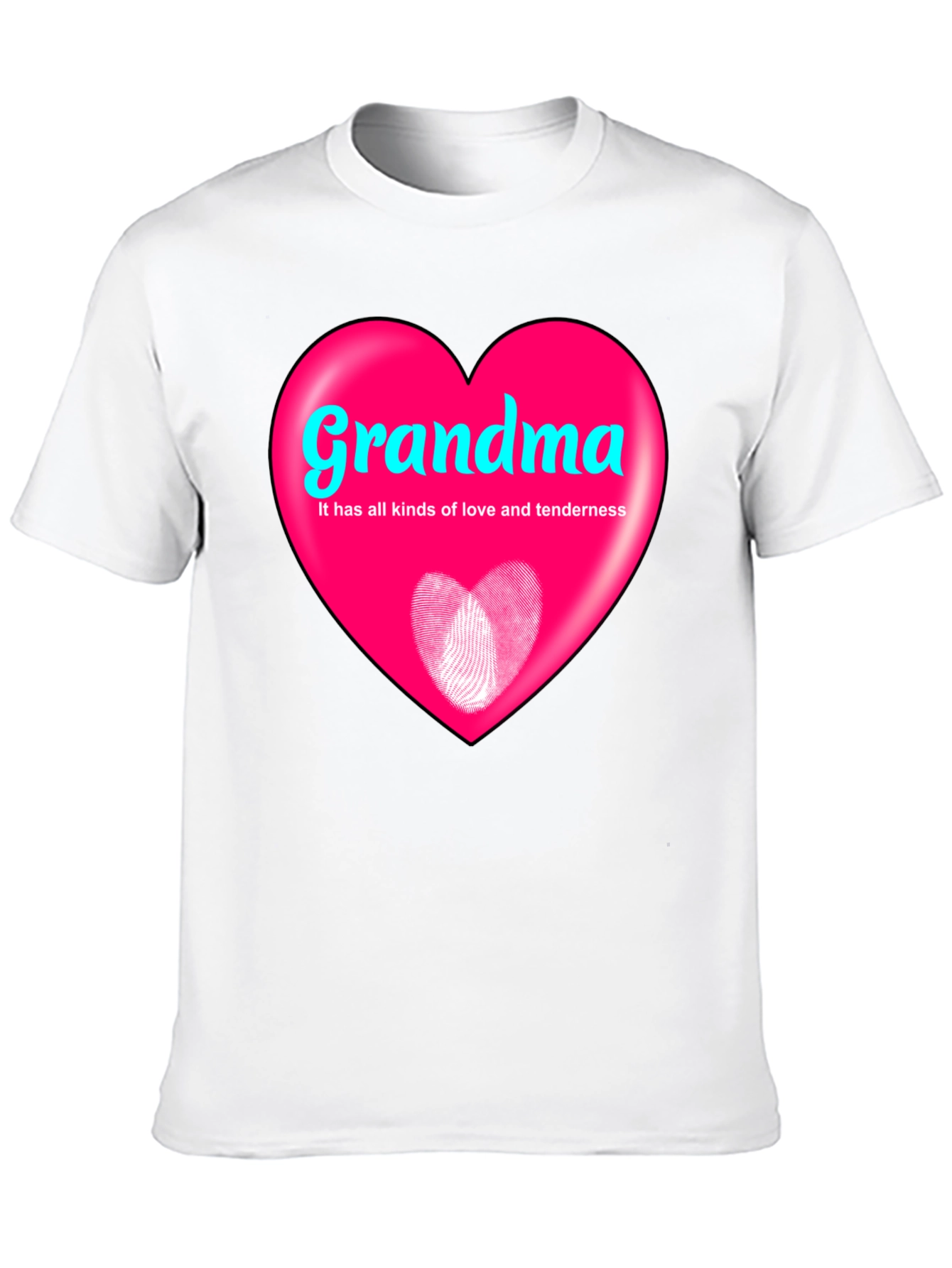 Grandma Heart Graphic T-Shirt - Love and Tenderness