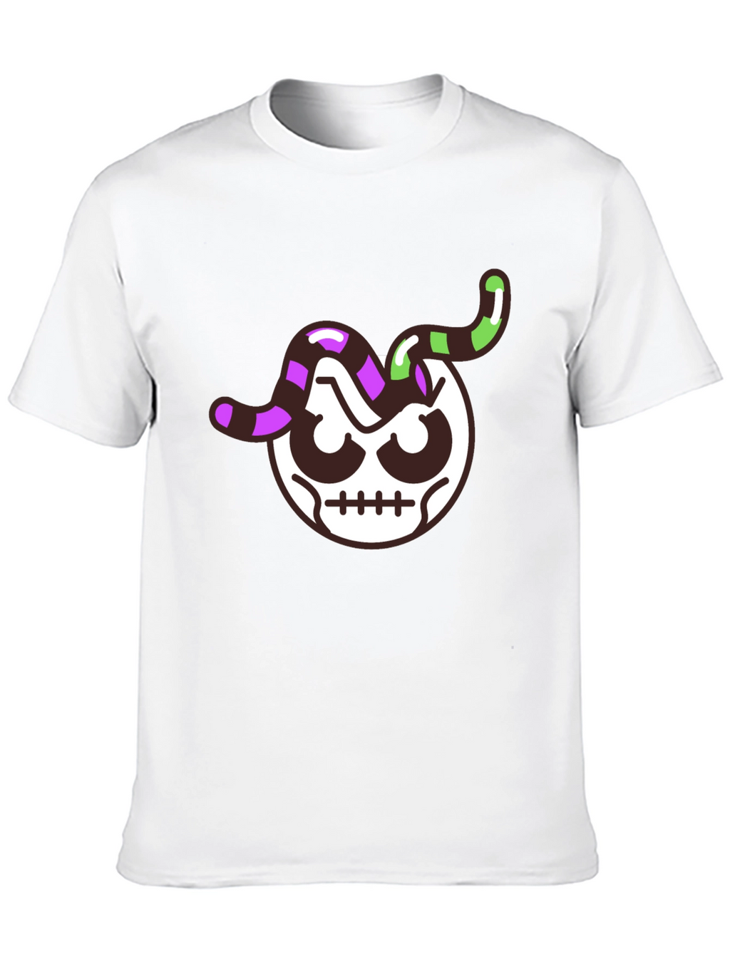 Skull Worm T-Shirt - Mens Black Graphic Tee