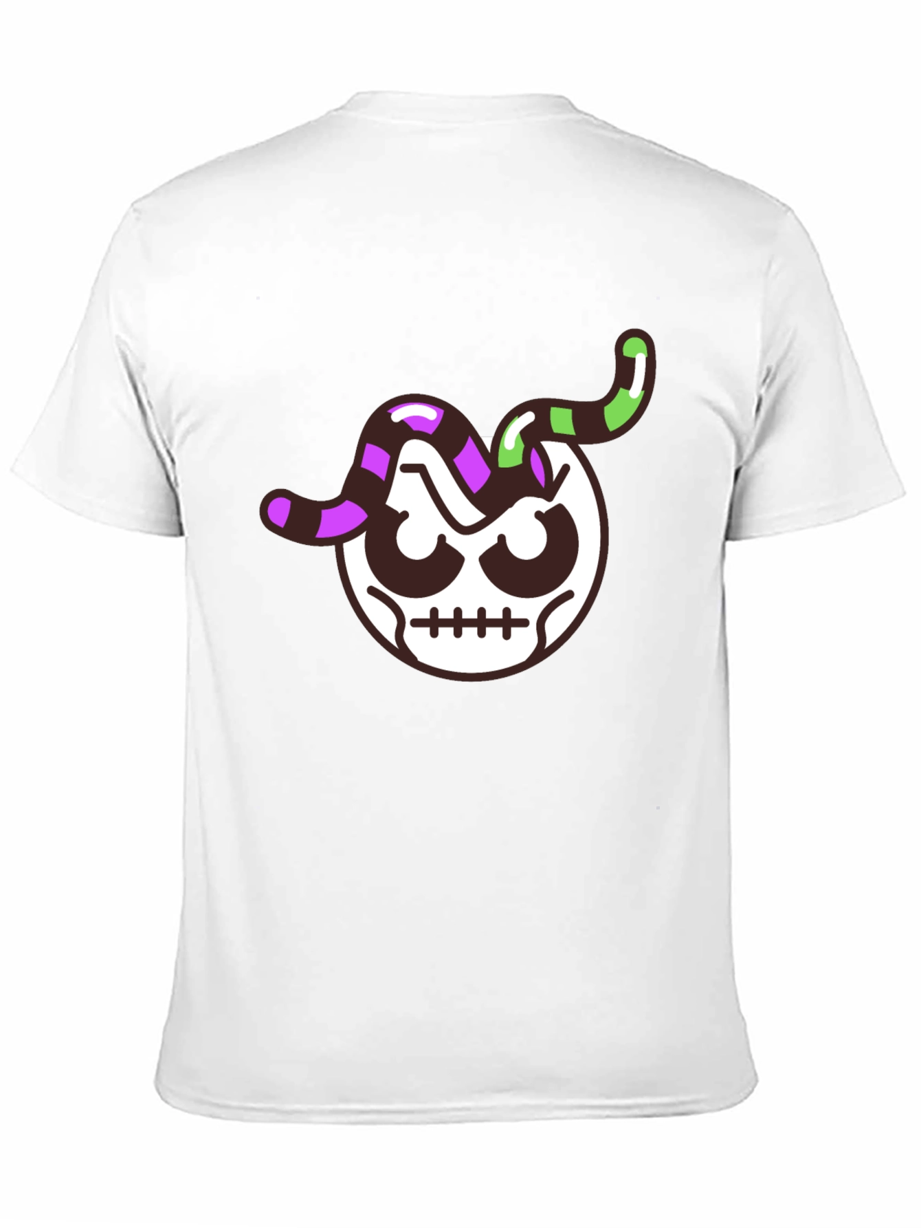Skull Worm T-Shirt - Mens Black Graphic Tee