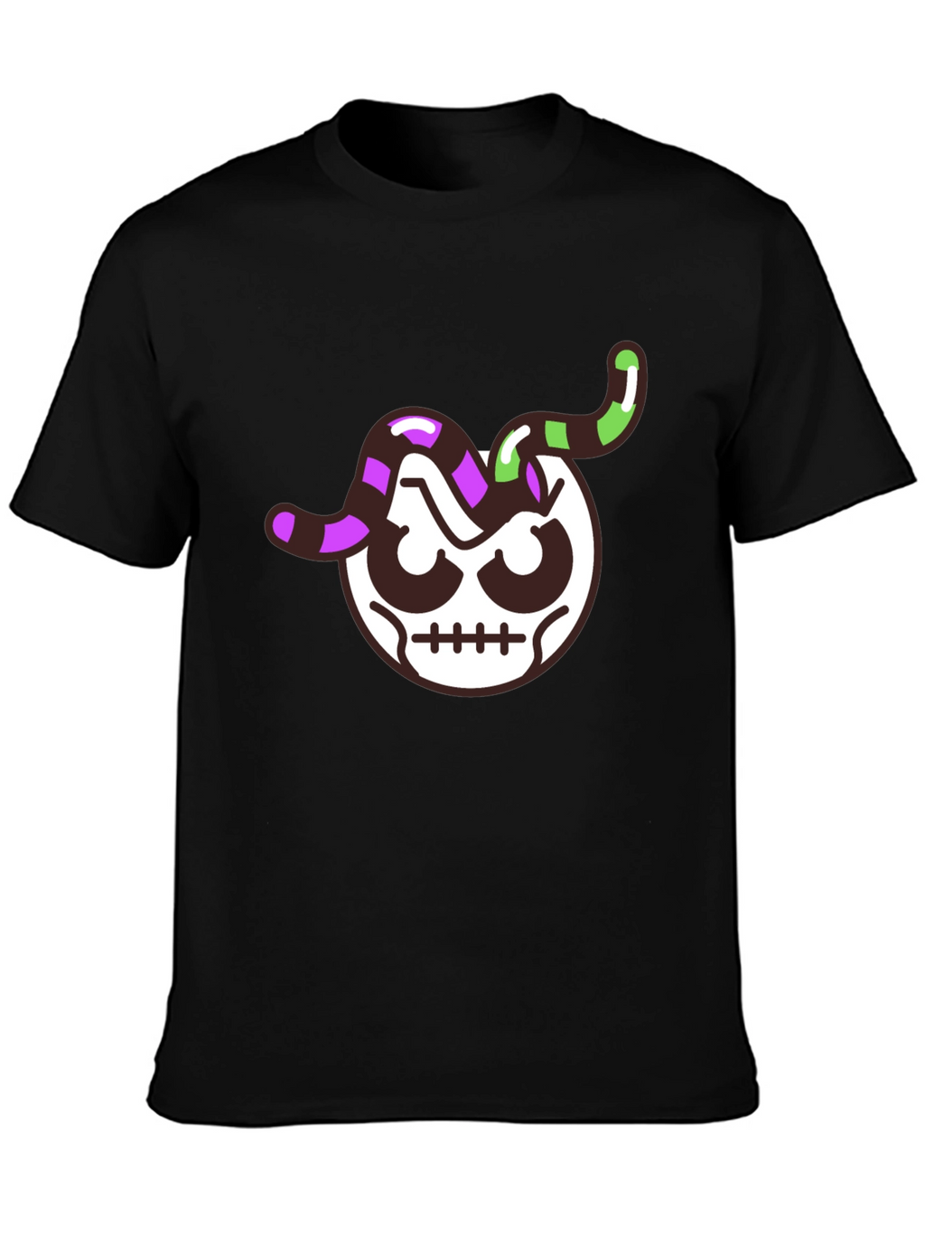 Skull Worm T-Shirt - Mens Black Graphic Tee