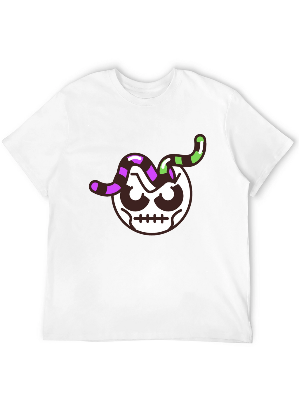 Skull Worm T-Shirt - Mens Black Graphic Tee