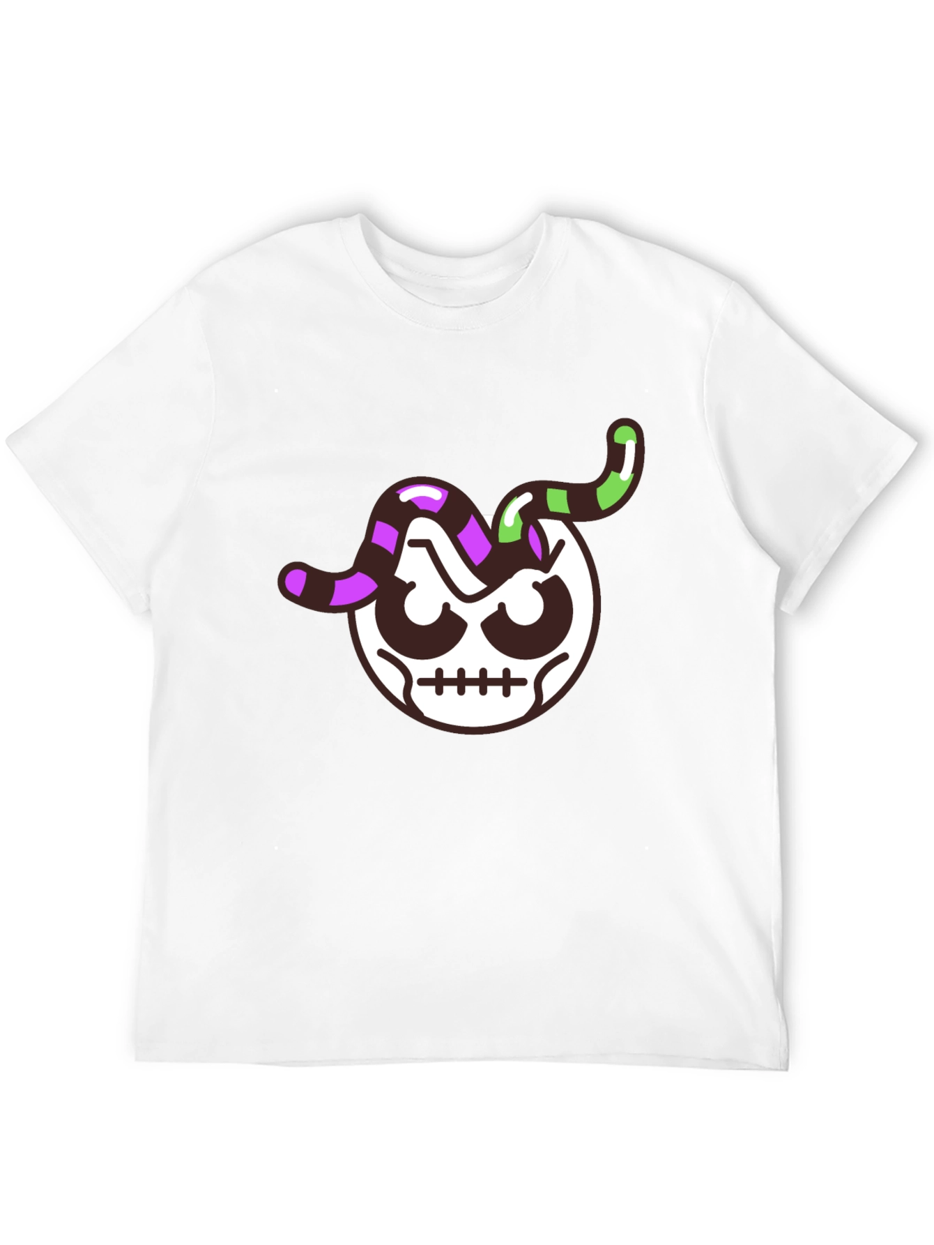 Skull Worm T-Shirt - Mens Black Graphic Tee