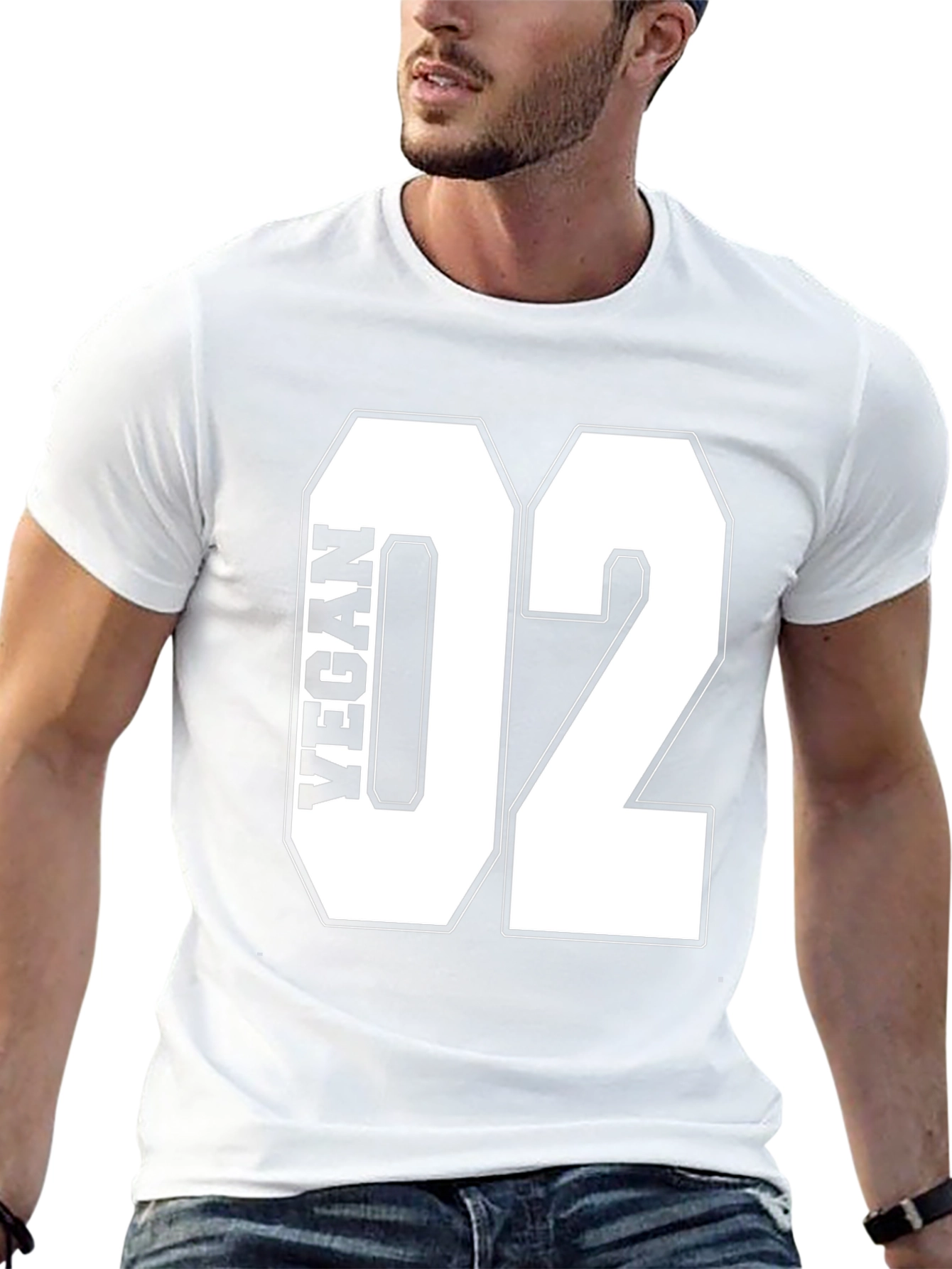 Vegan 02 T-Shirt - Black Cotton Tee