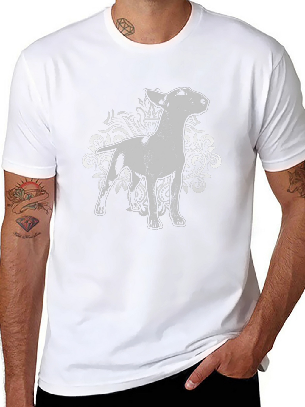 Dog Graphic Tee - Bull Terrier Design